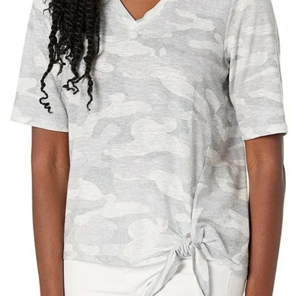 NWT Democracy Casual Camo Shirt Tie Knot Side Comfort - Picture 5 of 7